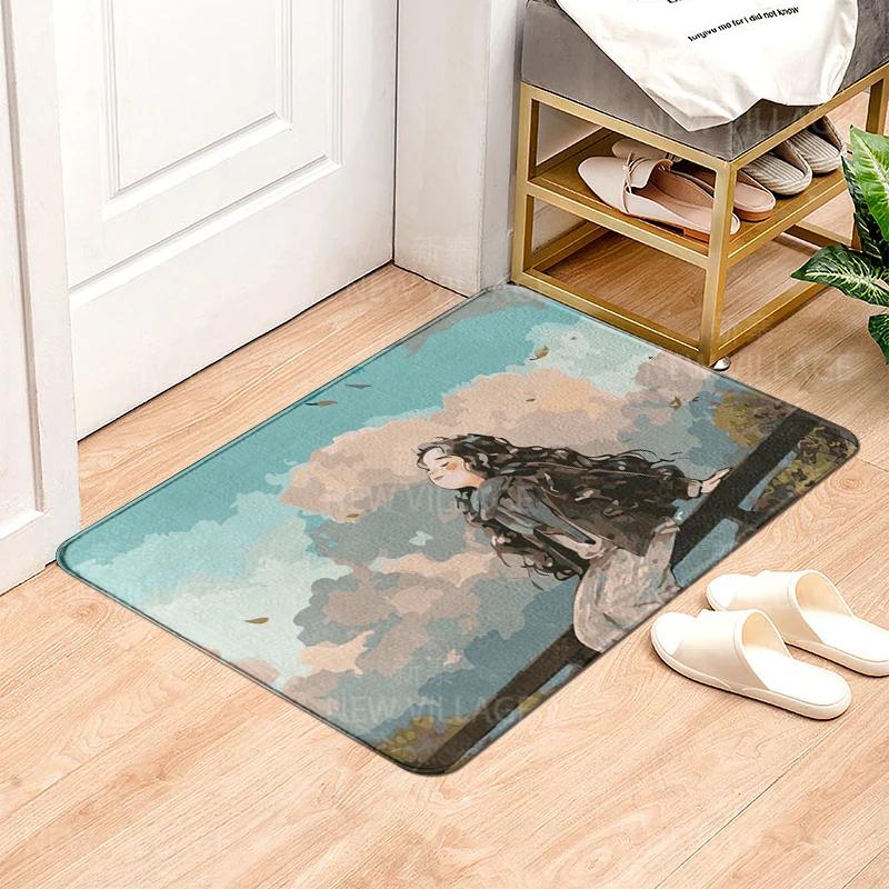 House Entrance Carpet Home Doormat Modern Nordic Style Room Bath Mat Foot Mat Bathroom Non-slip Mat Kitchen Water Absorption Mat
