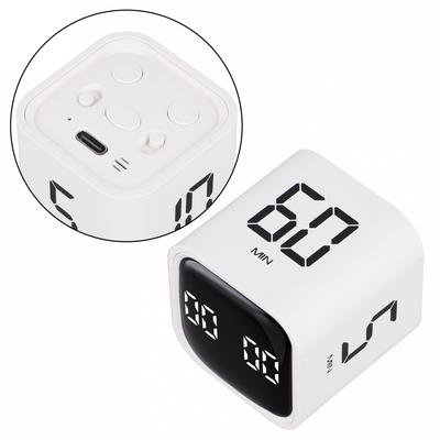 Gravity Sensor Flip Cube Timer Long Battery Life Adjustable Volume Levels