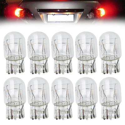 10PCS T20 7443 1891 Signal Light 21/5W Clear Glass Turn Signal Stop Brake Tail Light Bulbs Daytime Running Lights