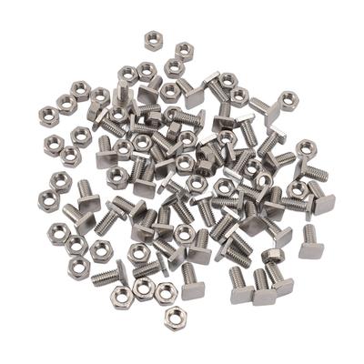 TOPINCN 50 Sets Greenhouse Screw Nut Kit, 304 Stainless Steel M6 Nut Kit, Quick Installation, Improved P Formance for Greenhouse Assembly