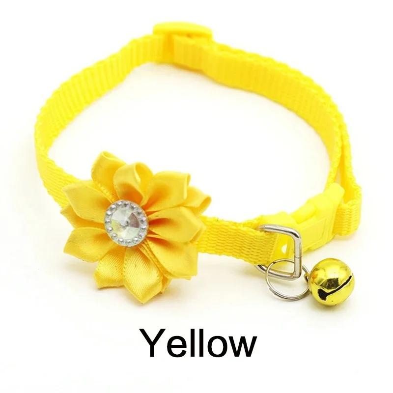Colorful Cute Collar for Cats and Dogs Flower Bell Adjustable Collar with Bell Collar Pet Supplies 7 Colors Are Available