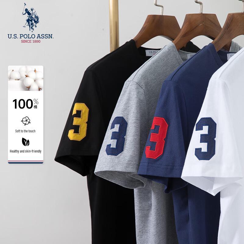 U.S. Polo Assn. Herren Kurzarm-T-Shirt aus reiner Baumwolle