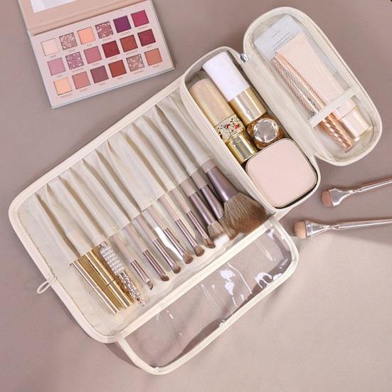 Kosmetiktasche faltbar große Kapazität Kosmetikpinsel Lippenstift Augenbrauenstift Halter tragbar