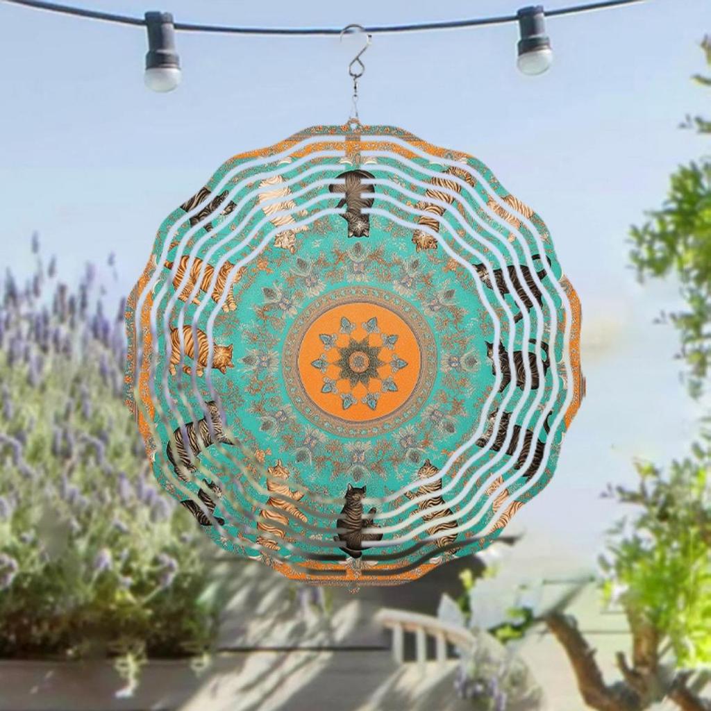 10 Inch Hanging Wind Chime Rotating Art Decor with 360 Hook for Courtyard Balcony Garden Spring Summer Outdoor Gift for Friends