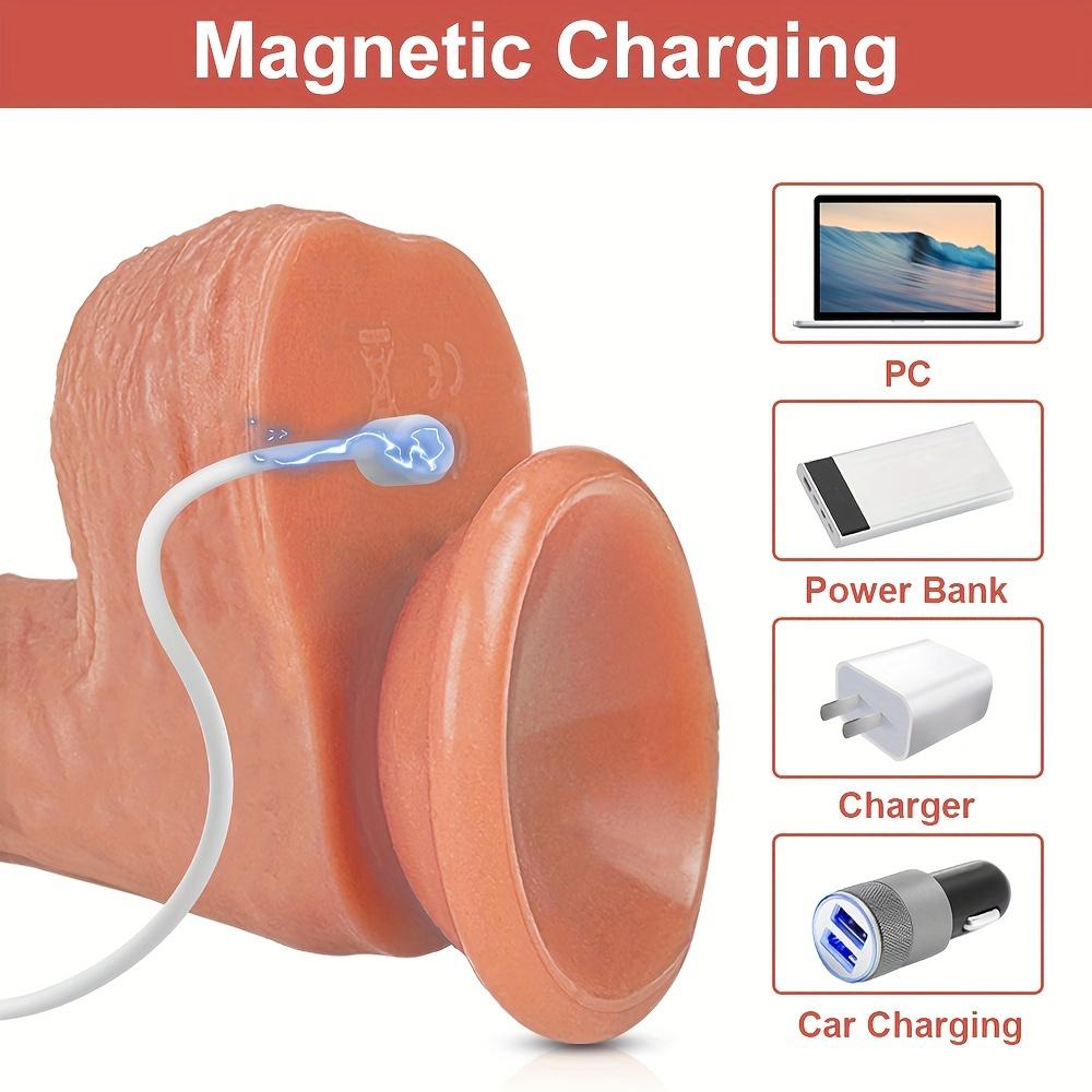 Spina anale con vibratore realistico per vibratore con 9 vibrazioni e 9 modalità telescopiche per donna, giocattolo sessuale con aspirazione per silicone liquido Paly a mani libere