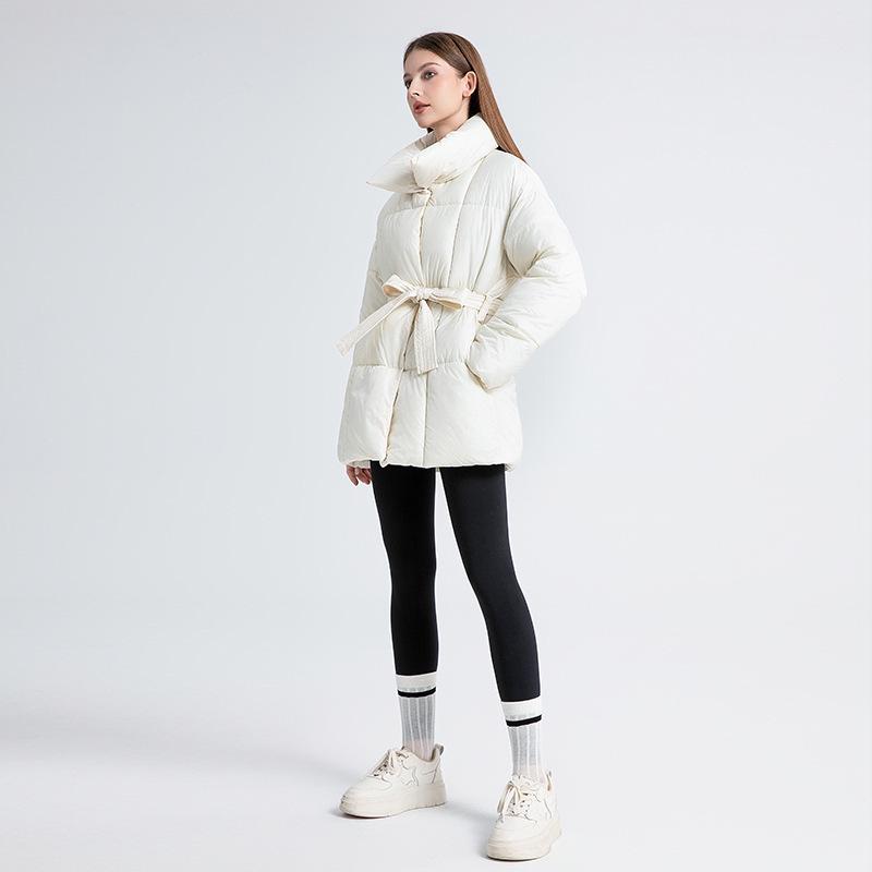 European & American Style Women's Mid-Length Down Cotton Jacket, 2024 Winter Outerwear Coat – New Design for Students