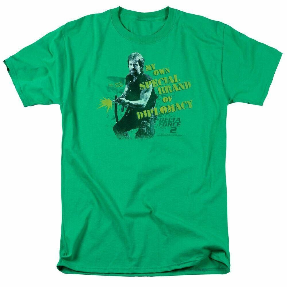 

Delta Force 2 Special Diplomacy T Shirt Mens Licensed War Movie Tee Kelly Green S