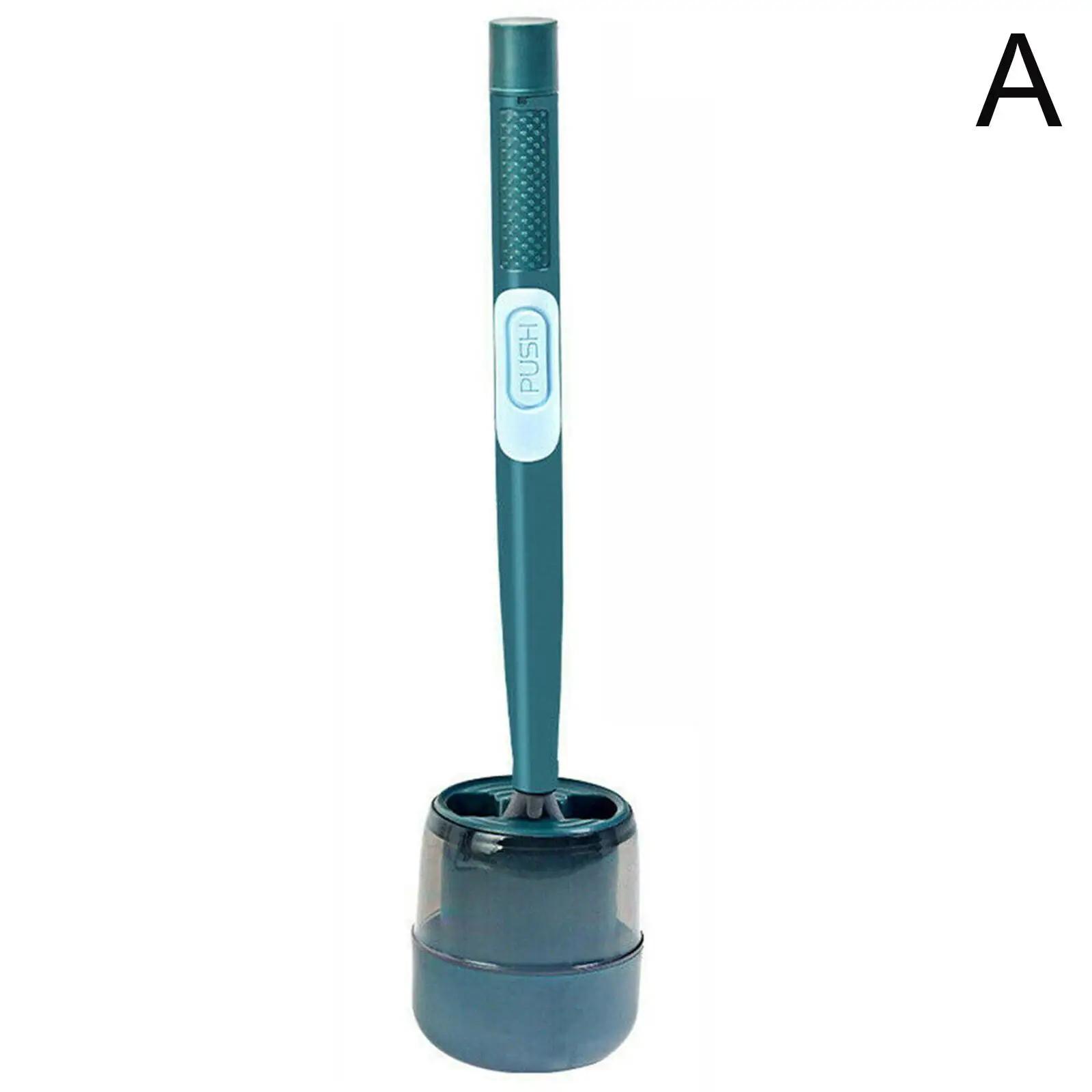 

Силиконовый ершик для унитаза, гигиенический, без мертвых углов, настенный, щетка для унитаза, длинная ручка, наборы аксессуаров для ванной комнаты синий