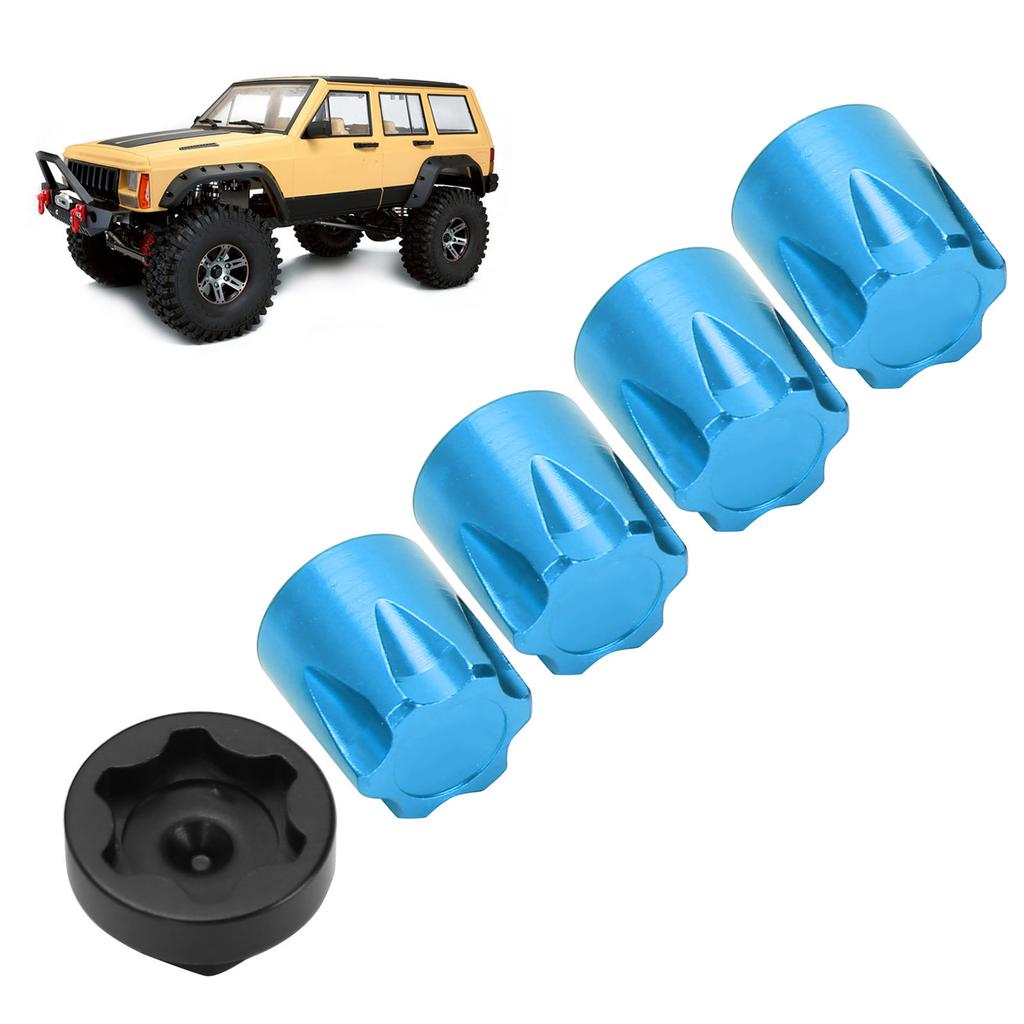 4pcs RC Car Wheel Center M4 Nut Fit for 4/SCX10 90046 D90 1/10 1/8 RC Car