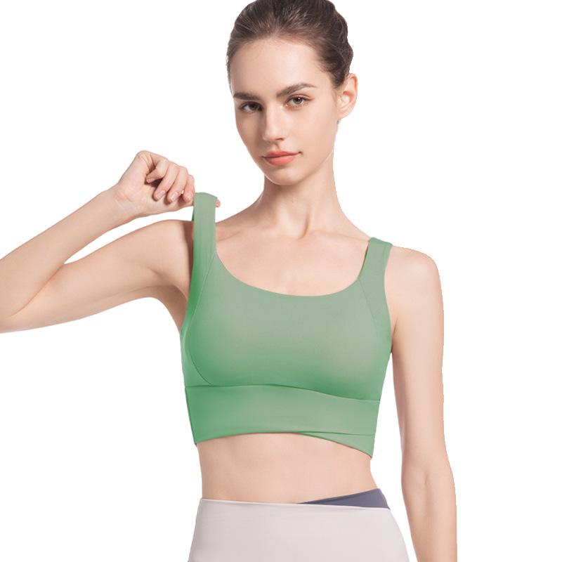 High-Impact Women's Sports Bra: Shockproof, Anti-Sag, Vest-Style with Beautiful Back Design for Yoga and Running