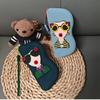 1pc Silicone Glasses Case with Wrist Strap - Portable Travel Organizer for Glasses, Lipstick, Headphones & Small Items - Cute Cartoon Design