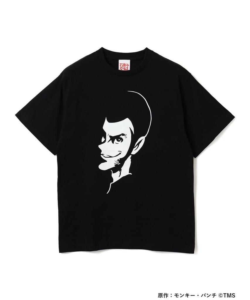 BEAMS MANGART Lupin III Silhouette T-Shirt Black Anime Japan Streetwear