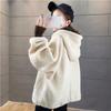 Large Size Fake Two-piece Plush Hoodie Loose Thick Autumn and Winter Jacket Lantern Sleeve Hooded Top Soft and Comfortable