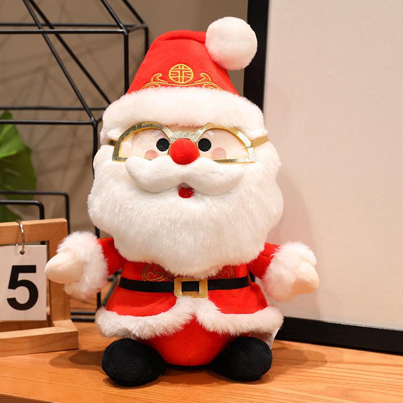 Cross-border Cute Santa Plush Toy Christmas Decoration Doll Office Ornament 32 cm (0.25 kg)