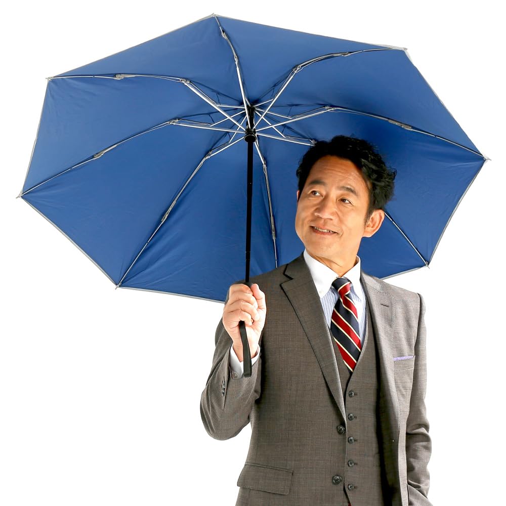 Folding Inverted Automatic Suitable for Sun and Super Night Reflective for Men and Women F-SEASONS One-Touch Umbrella, Open/Close, Rain,