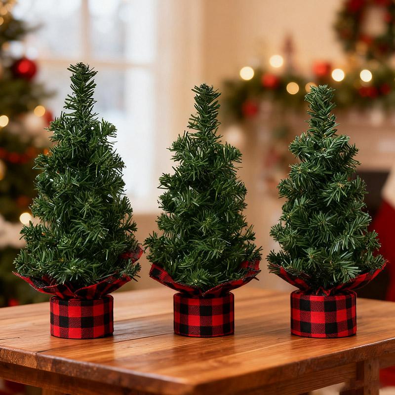 15-30cm Artificial Mini Christmas Tree Pine Needle Branches for Christmas Home Tabletop Fireplace Decoration 2026 New Year Gifts