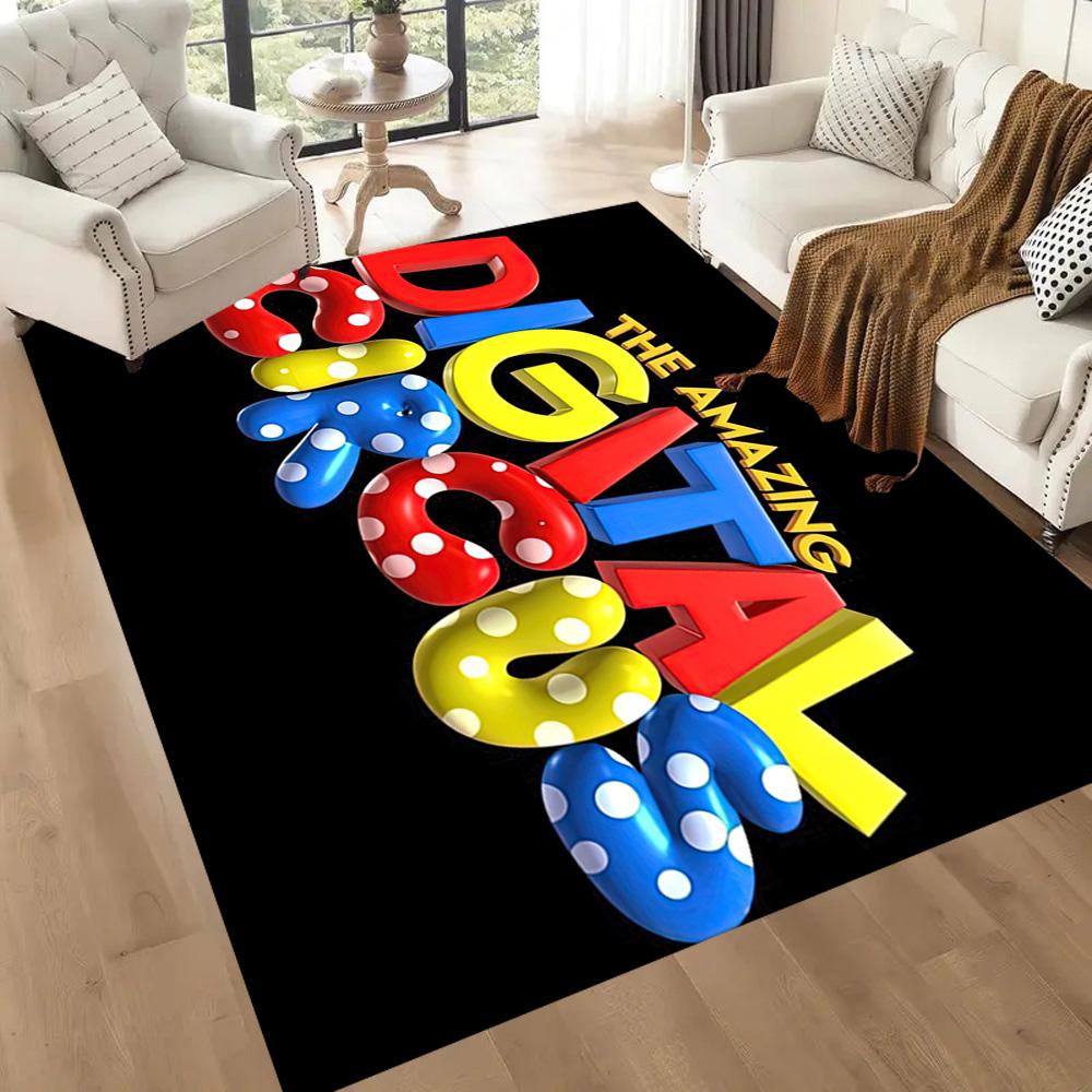 Digital Circus Area Rug Suitable For Outdoor Game Room Dormitory Study Room Antislip Rug Anime Office Decor Best For Christmas