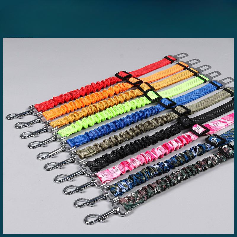 

Car Explosion proof Shock Safety Rope Adjustable Pet Traction Leash Car Seat Belt Elastic Telescopic Reflective Dog Chain -2.5 * 45-74cm