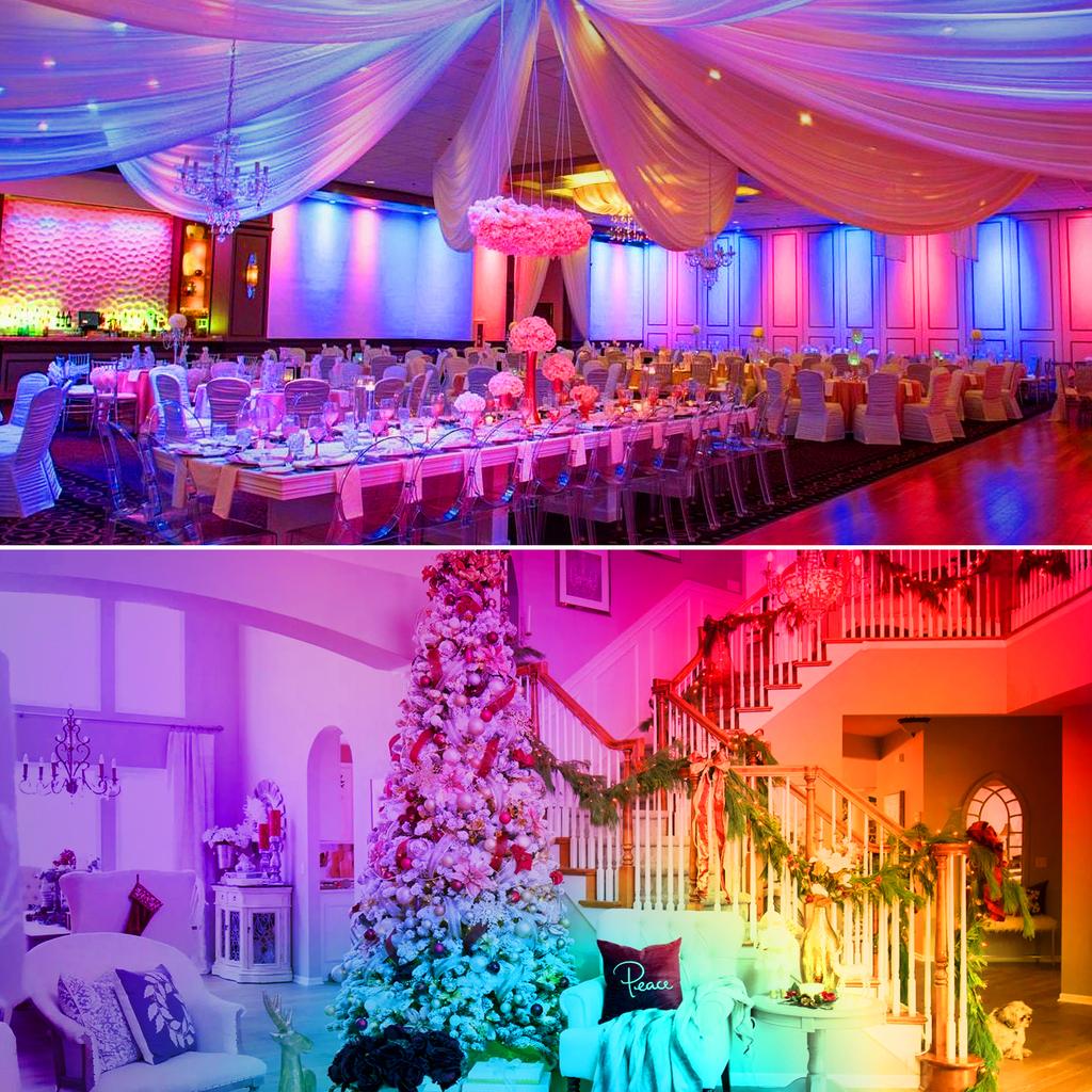 2PCS EU/US/UK Plug 16 Colors 4 Modes RGB Outdoor Landscape Spotlights Floodlights With Remote Control Garden Decorative Lights