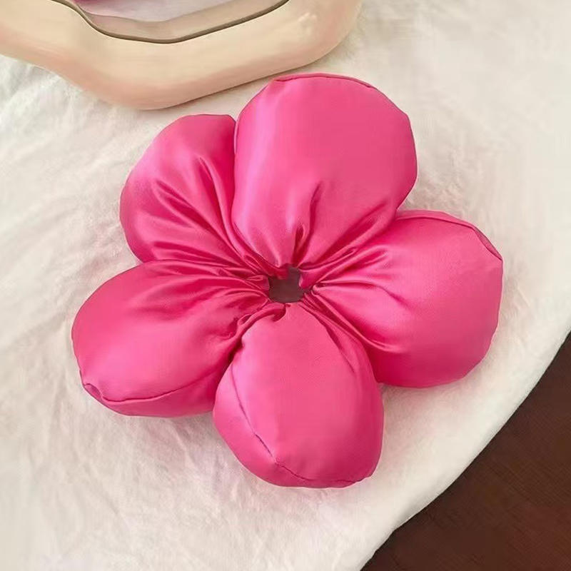 Trendy Oversized Blue Flower Scrunchie Headdress Women Girls Design Rubber Elastic Hair Band Vacation Hair Accessories