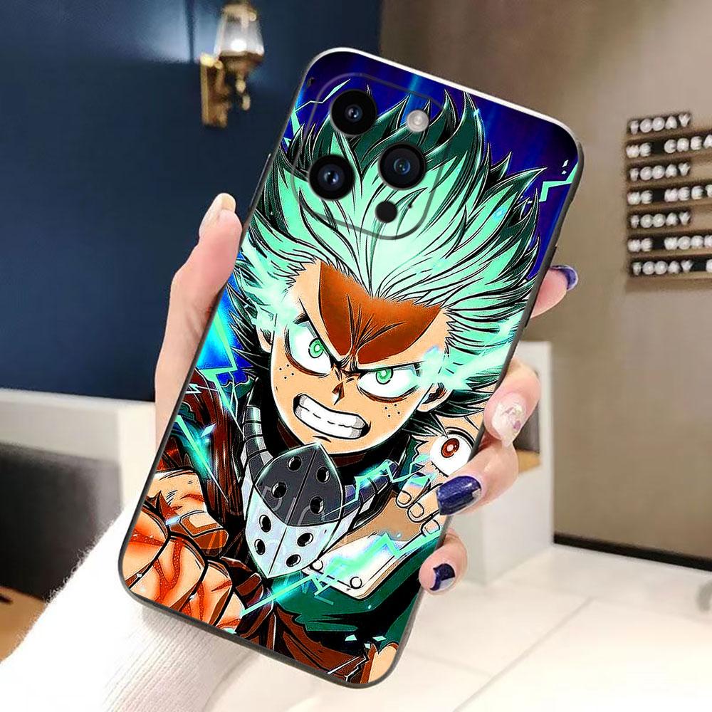 Cartoon My Hero Academy Cover Phone Case For iphone Apple 17 AIR 16E 16 15 14 13 12 11 Pro XR Max 8 7 Plus TPU Case Funda Shell