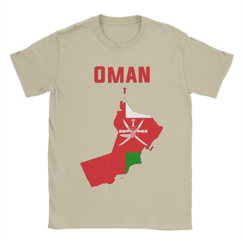 Mens TShirt Oman Map Flag Pride Funny Cotton Tees Short Sleeve Patriotic Omani National Emblem Art T Shirt Crew Neck Clothes