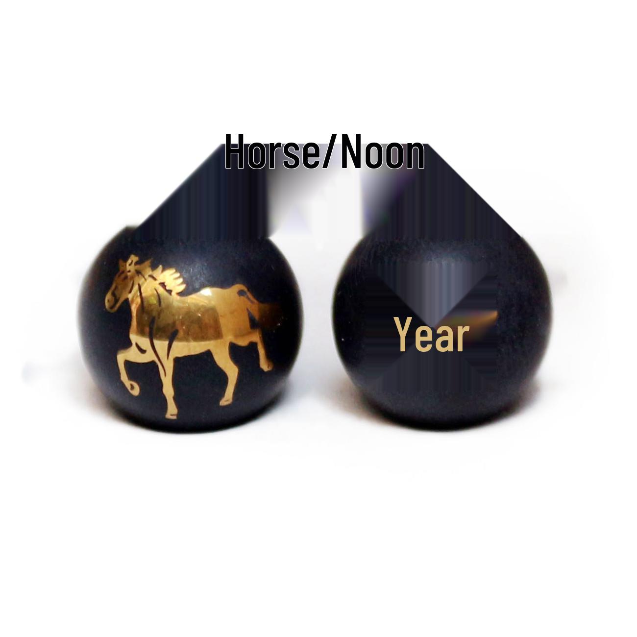 

Natural Crystal Frosted Gold-Plated Black Agate Zodiac Beads for DIY Jewelry 10mm Double-sided Beaded