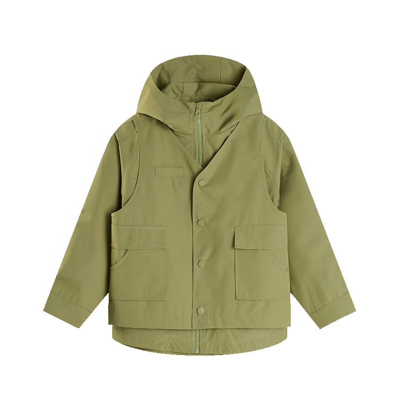 EBAER Unisex Kids  Hooded Windbreaker Jacket 150