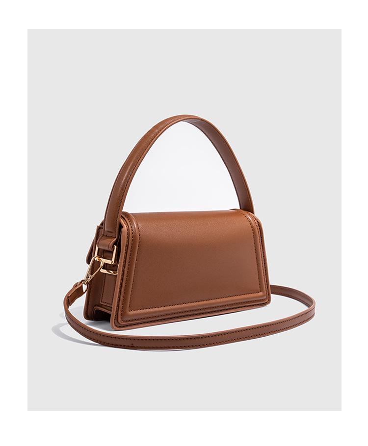 ZA Women's Mini Casual Crossbody Trapezoid Handbag in Black/Brown