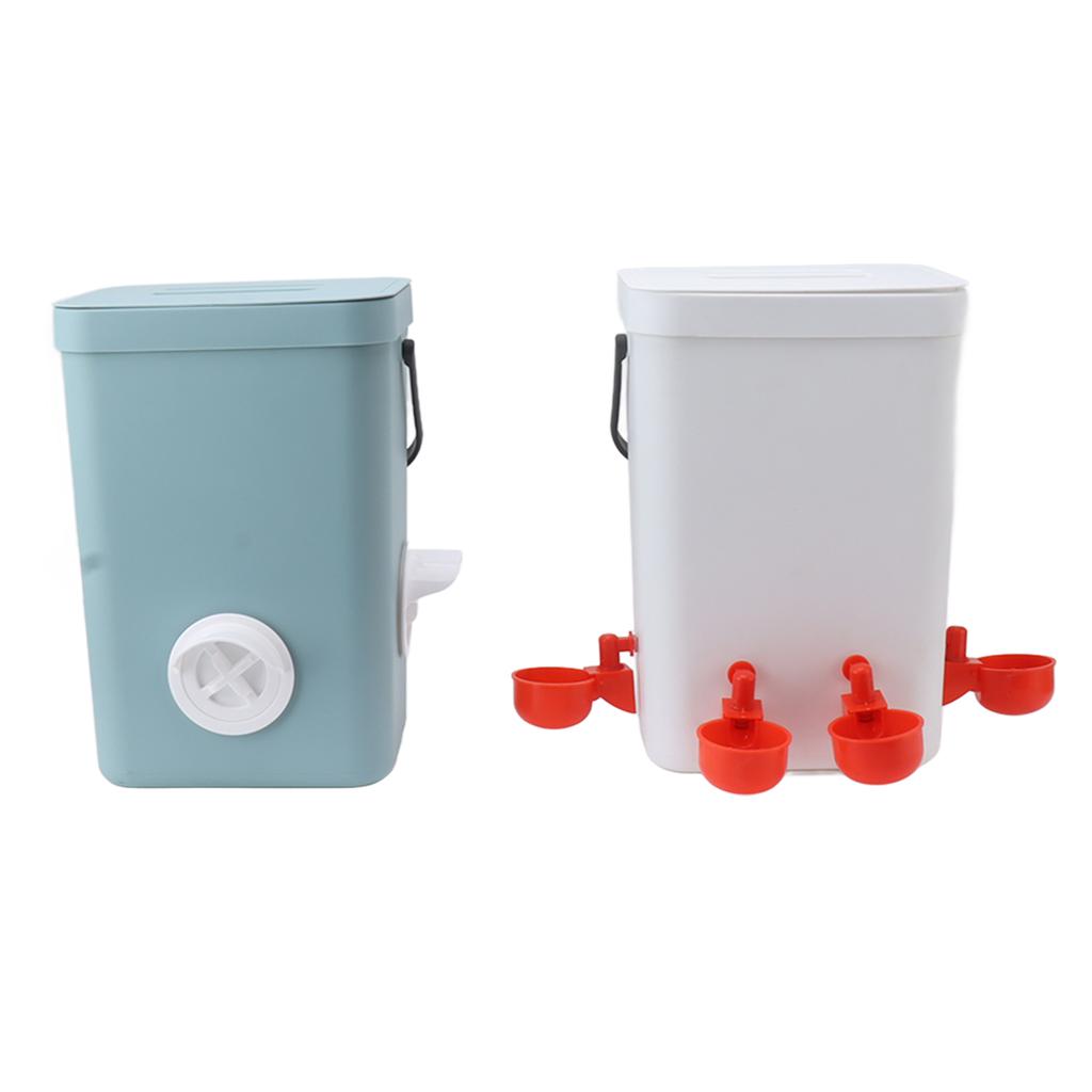 Chicken Feeder Water Dispenser Automatic Poultry Breeding Watering Feeding Container Set