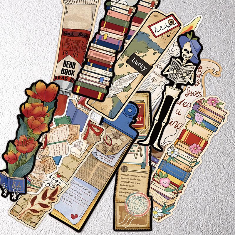30Pcs Irregular Vintage Reading Bookmarks Unique Shape Design Reading Pages Book Marks Personalized Creative Bookmarks Gifts
