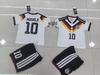 Germany National Team Football Jersey Set, Home White, No. 10, for Kids & Adults (Size 14-3XL)