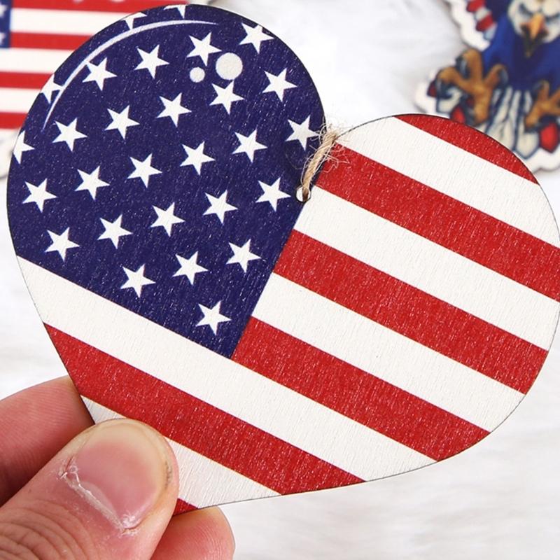 9PCS Independence Day Star Hangings Decorative Ornament Perfect for Enhancing Holidays Spirit in Homes and Party Venues