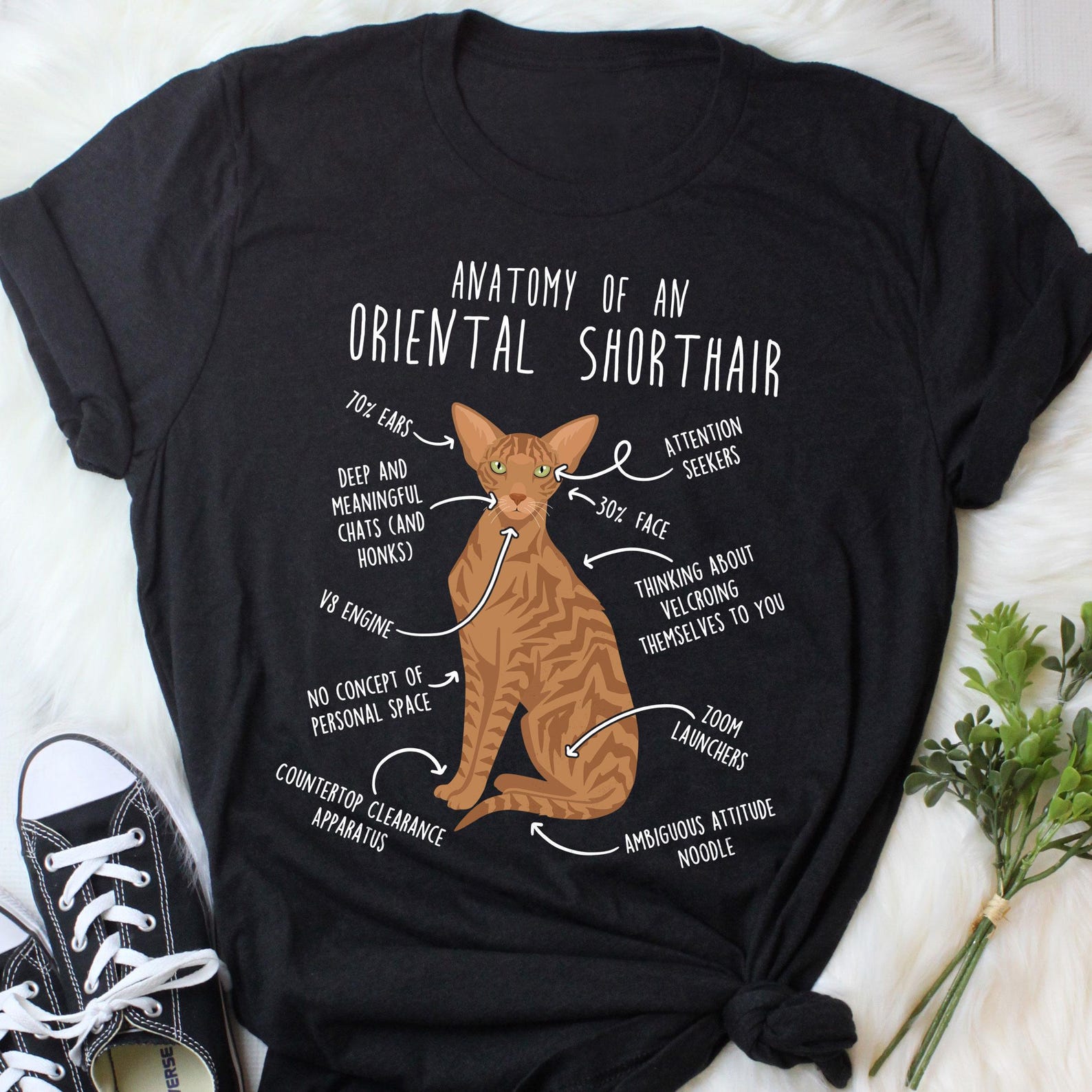 Oriental Shorthair Cat Shirt, , , Funny Red Tabby Oriental Shorthair Gift, Cute Pet T-shirt Cat Lover Tshirt Orange Cat Tee, Mom Dad 160