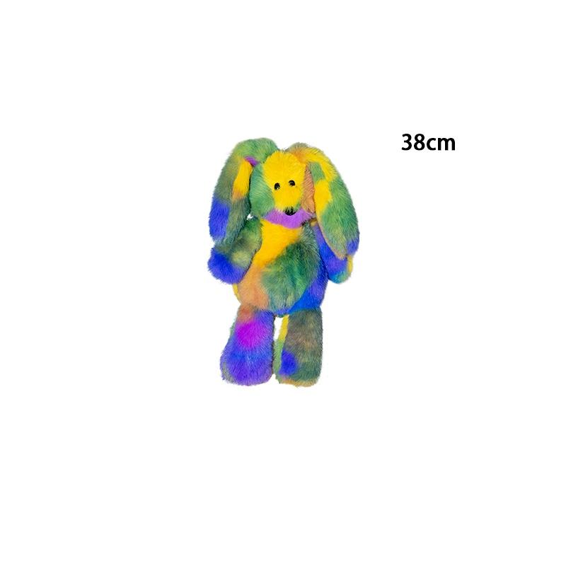 Personalised Rainbow Ombre Bunny Rabbit Teddy Colorful Cute Plush Doll Birthday Gift