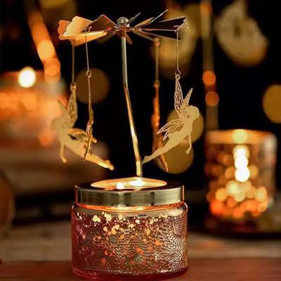 Mesmerizing Candle Mobile Carousel - Spinning Candle Holder Designed for Relaxing Atmosphere - Lasting Use - Easy To Clean