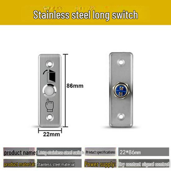 Stainless Steel Infrared Sensor Exit Button Doorbell Switch Panel