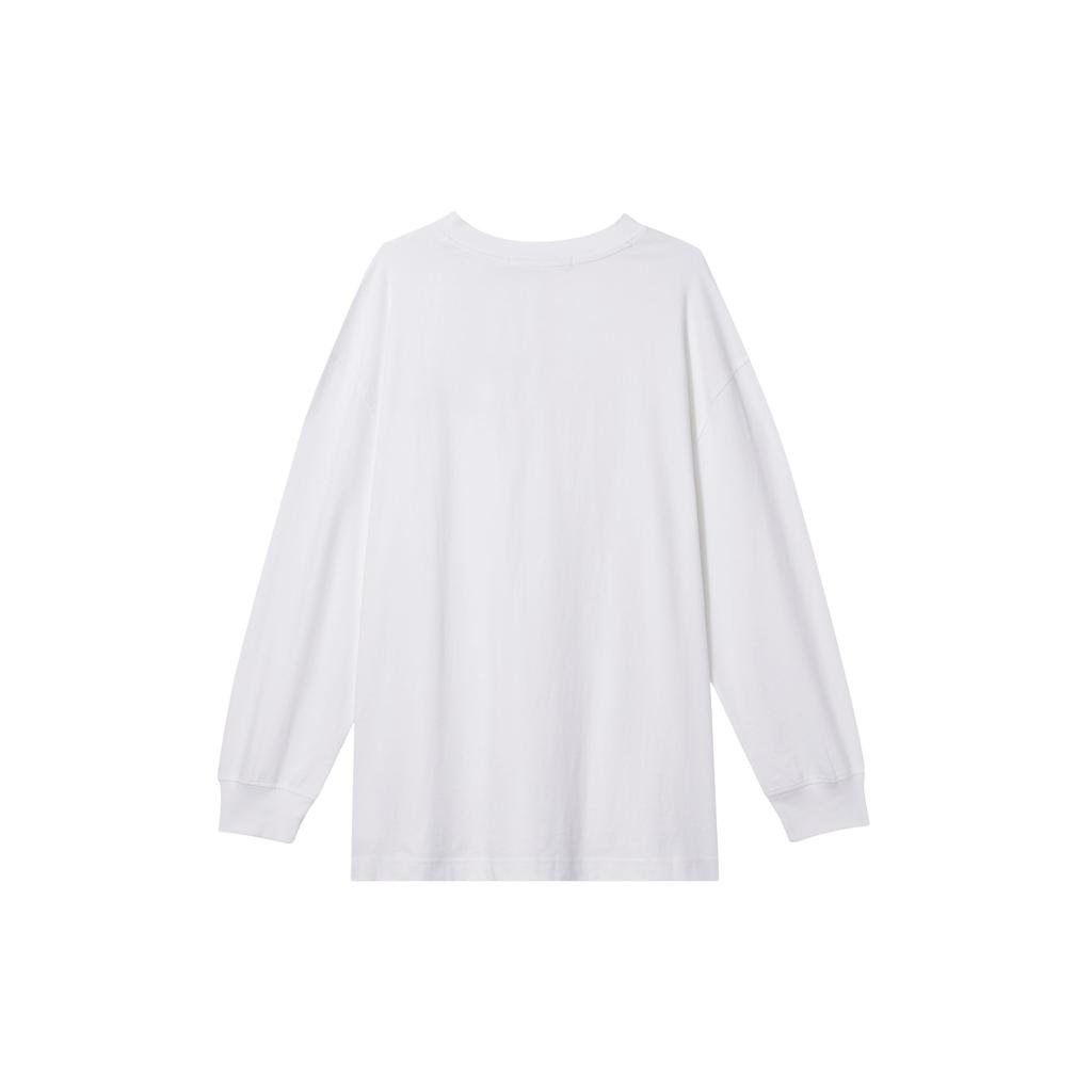 Calvin Klein Overlapping Letter Long-Sleeve T-Shirt Unisex Tops White J400192-YAF