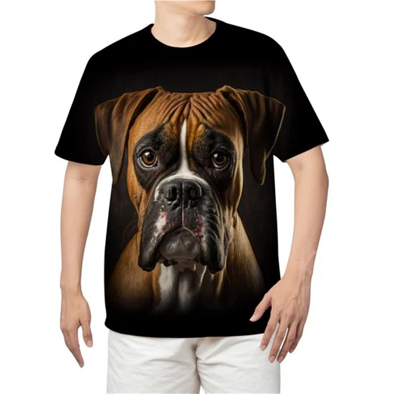 Summer Animal Dog 3D Print T-shirt Summer Men O-Neck Short Sleeve T Shirts