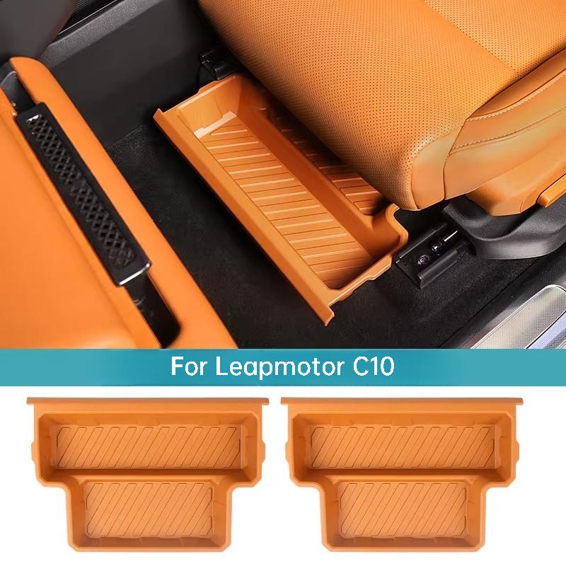 For Leapmotor C10 Car Front Seat Lower Storage Box Under-seat Hidden Organizer Interior Modification Accessories