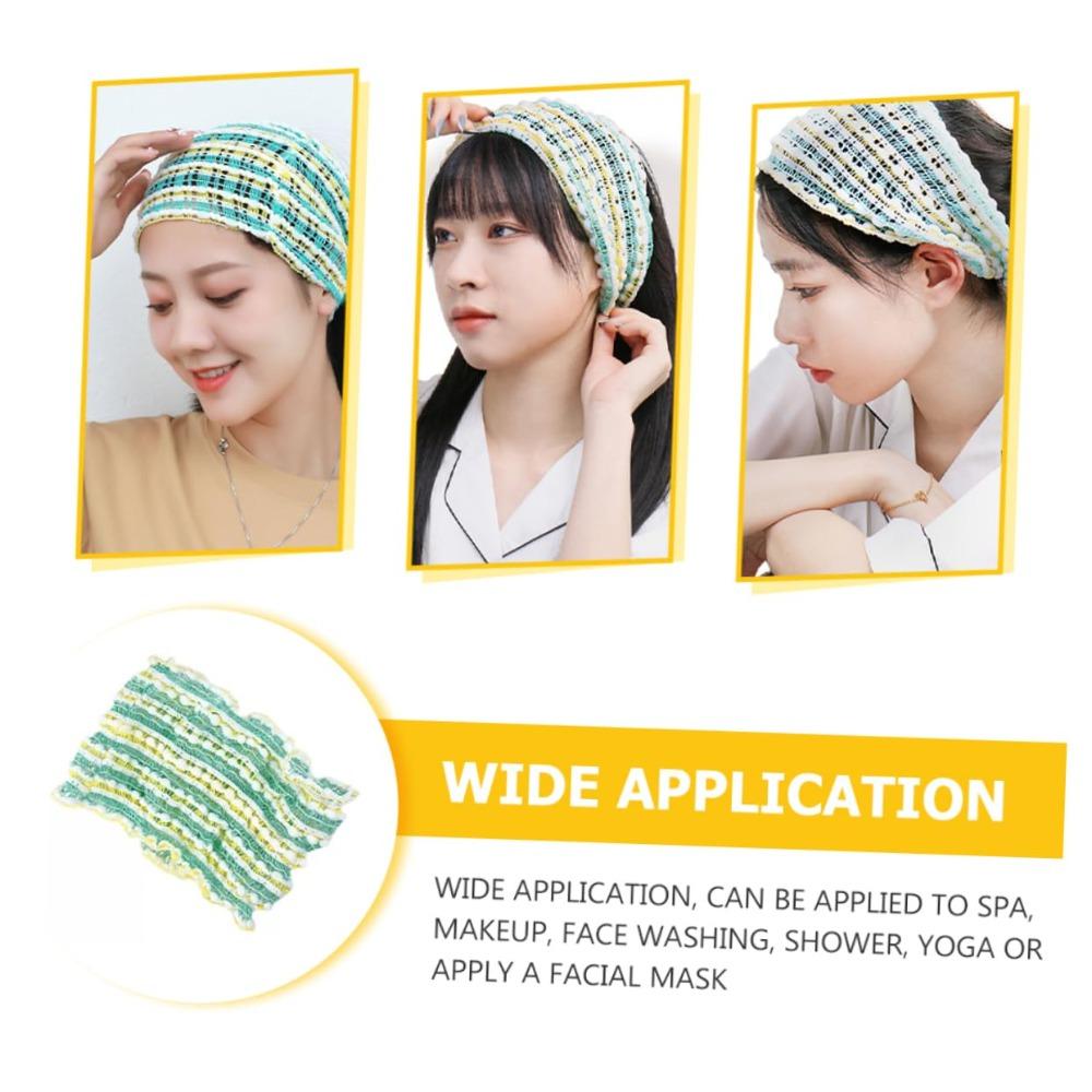 PartyKindom 2pcs Elastic Face Washing Headbands for Girls Comfortable Hair Accessories for Yoga Makeup and Bathing High Elasticity