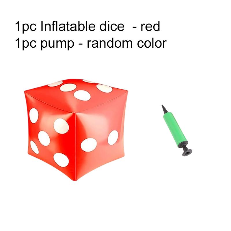 30cm Inflatable Dice Set with Pump Spiral/Long Strip Balloon Festival Gathering Decoration DIY Party Entertainment Supplies TMZ