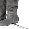 Sheepskin Version~ Retro Flat Boots Femininity Matte Wide Tube Pleated Stacked Boots Slim Versatile Knight Boots