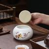 Ceramic Tea Caddy Souvenir: Small Moisture-Proof Jar for Pu-erh & White Tea, Ideal Gift with Logo