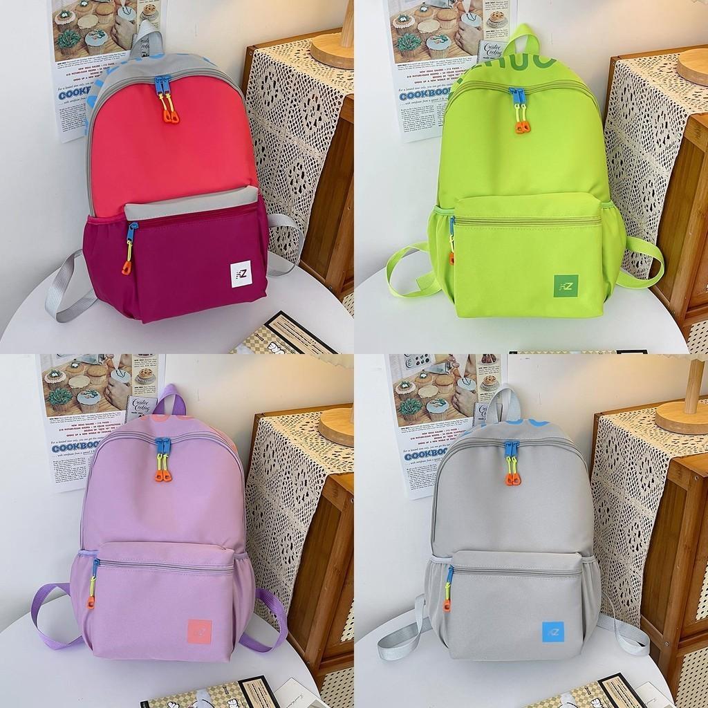 New Fashion Color Block Cute Backpack For Teens Lightweight And Stylish Shoulder Bag With High Color Value