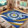 Leeds United Voetbal Print Kristalfluweel Tapijt, Comfortabel Waterabsorberend Antislip Binnen Vloerkleed