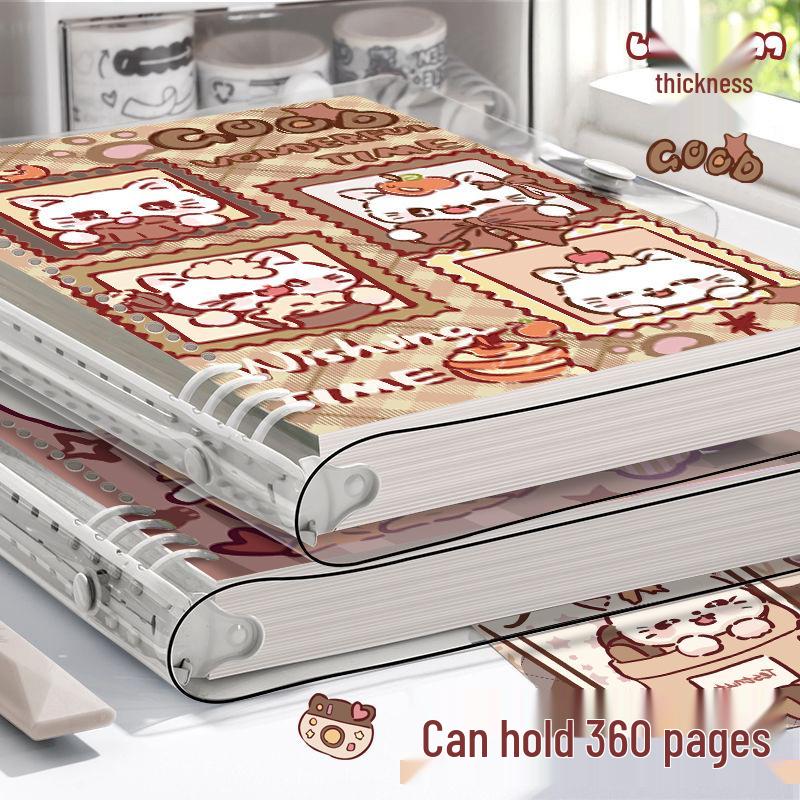 PVC A5 Waterproof Planner - Meow Fun Time Notebook with Transparent Soft Cover, Safe for Hands, Ideal for High School Students