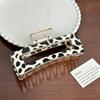 Large Retro Cow Print Hair Claw Clip Elegant Design Ideal For Trendy Hairstyles Womens