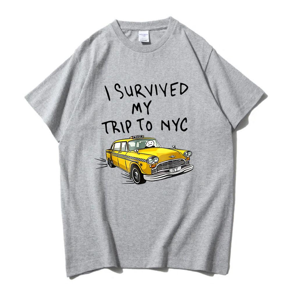 I Survived My Trip To NYC Tshirt Tom Holland Tees Camisas Streetwear Funny Car Cartoon Graphic Tshirts Summer Cotton Soft Tops