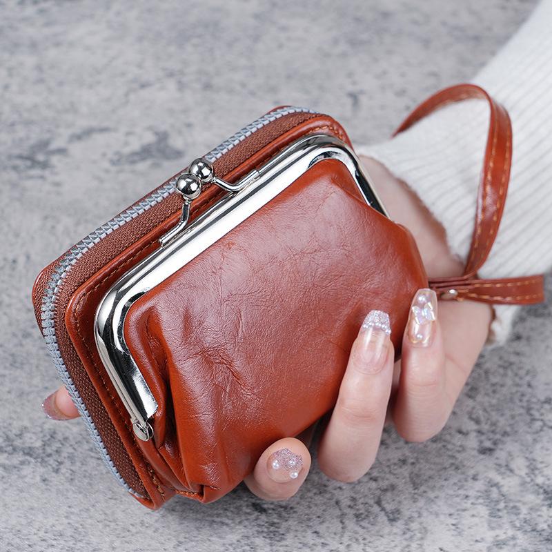 Women's Multi-Card Wallet Clutch with Snap & Zipper Coin Purse